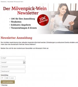 moevenpick wein.de Deutschland Newsletter